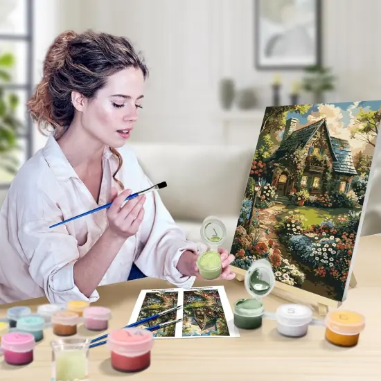 Paint by Numbers Kit for Adults with Frame, Landscape 8 x 12 Inch {4}