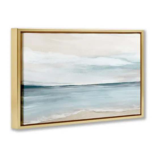 Stupell Industries Muted Soft Watercolor Beach Floating Frame By Kristen Brockmon {3}
