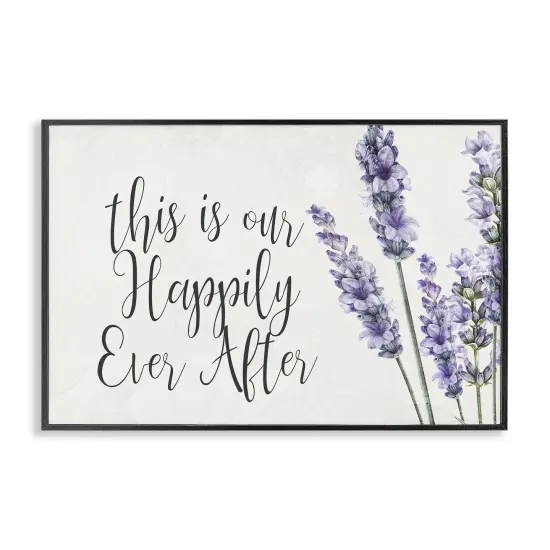 Stupell Industries Happily Ever After Lavender Framed Giclee By Kim Allen {1}