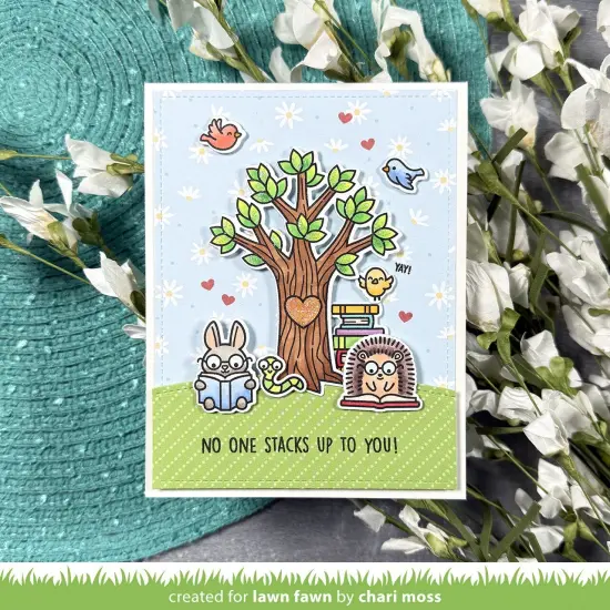 Lawn Fawn Clear Stamps 3"X4"-Little Woodland Library Friends {3}