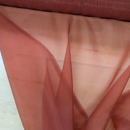 1 Yard Rust Crystal Organza Fabric Sheer Shiny Lightweight Polyester 58/59 inches wide {2}