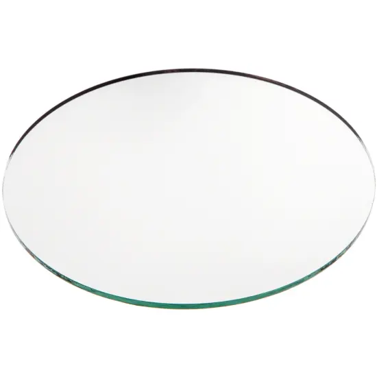 Plymor 6" Round, 3mm Thick Non-Beveled Glass Mirror Circle {1}