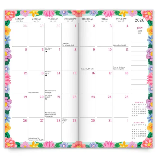 Bonnie Marcus OFFICIAL | 2026-2027 3.5 x 6.5 Inch Two Year Monthly Pocket Planner Calendar | Foil Stamped Cover {4}