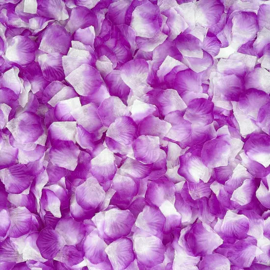 Fake Rose Petals (1200, Purple+White) {3}
