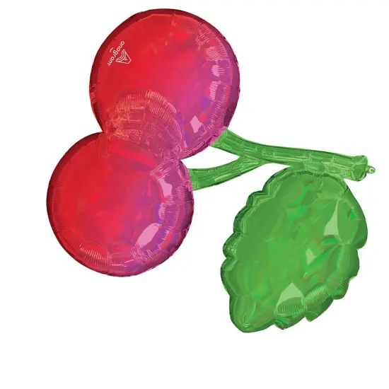 Anagram&reg; 30 Inch Fruity Mix Iridescent Cherries Foil Mylar Balloon {4}