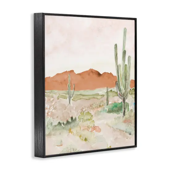 Stupell Industries Cactus Plants Dry Desert Scene Distant Cliffs Framed Giclee Design By Lanie Loreth {3}