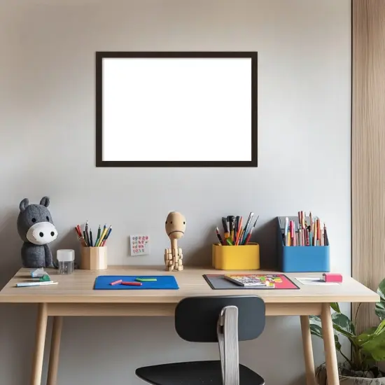 Carlisle Narrow Framed Dry Erase Magnetic Board Espresso {5}