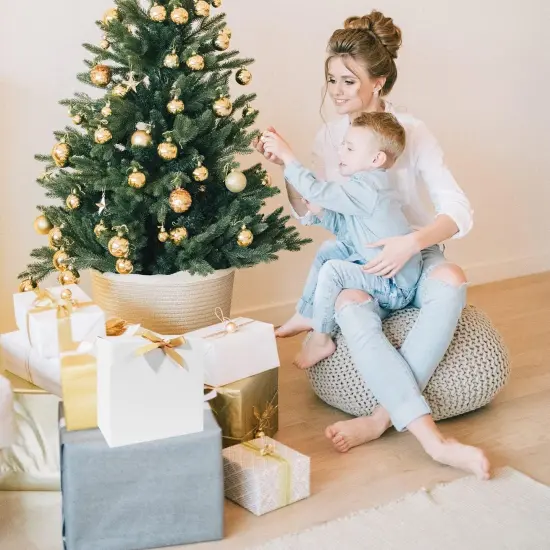 12pack Gift Boxes with Lids,White Gift Boxes Bulk with Gold Bow Ribbon,Bridesmaid Proposal Box for Presents Kraft Paper {5}