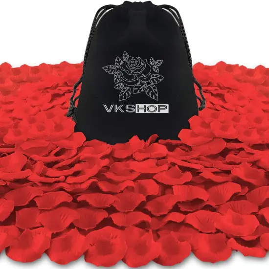 4500 Pack Red Rose Petals,Artificial Roses Flower Petals for Romantic Night,Valentine's Day and Weddings {1}