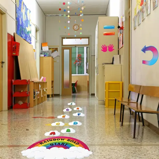 159 Pcs Alphabet Sensory Path Adhesive Sensory Path Decals for Floor and Wall Floor Decals {3}