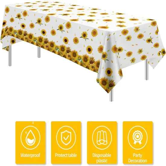 Sunflower Party Tablecloth Decorations {2}