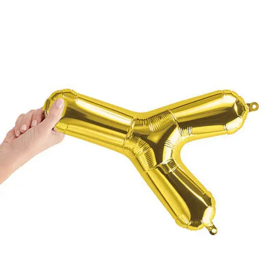 NorthStar Balloons&reg; 16" Gold Letter Y Balloon Air Fill Only {5}