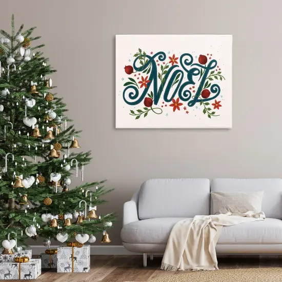 Stupell Industries Noel with Rustic Winter Botanicals Canvas By Loni Harris {2}