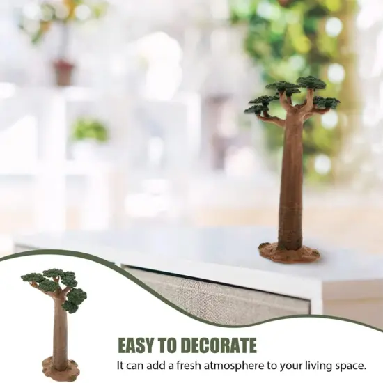 2pcs Model Tree Mini Baobab Tree Train Scenery Architecture Trees Fake Trees Miniature Artificial Tree Fake Plants {4}
