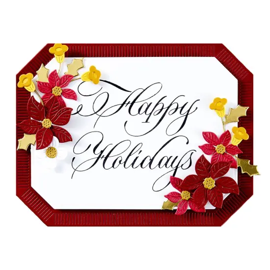 Spellbinders BetterPress Press Plate By Paul Antonio-Copperplate Happy Holidays {4}