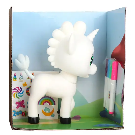 Zoonicorn: Color Me - Customize Your 8" Character Miniature Figure, Washable Markers & Stickers, Design Craft Activity, Play-Display Toy Set, Kid 3+ {4}