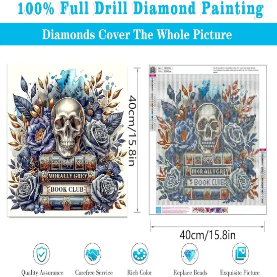 5D Book Skull Diamond Painting Kits for Adults {3}