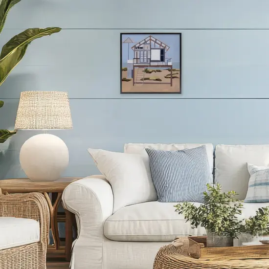 Stupell Industries Silent Shores Cabin Framed Giclee, design by Melissa Wang {2}