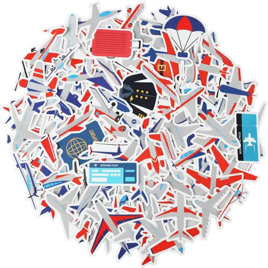 100 Pack Airplane Stickers {1}
