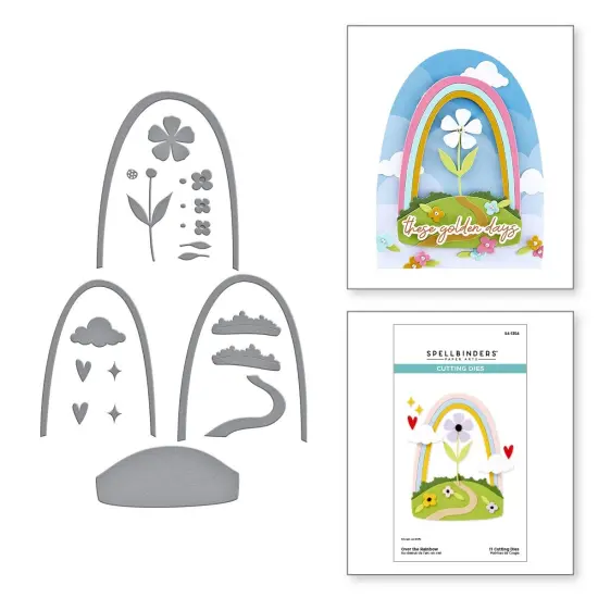 Spellbinders Etched Dies From Storytelling-Over The Rainbow {5}