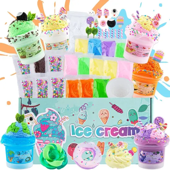 Ice Cream Slime Kit for Girls Ages 8-12 {1}