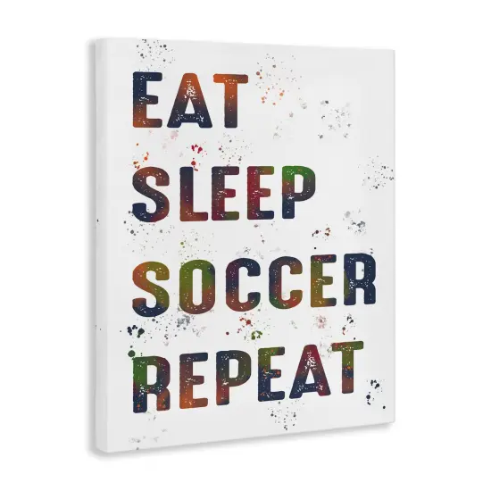 Stupell Industries Eat Sleep Soccer Repeat Canvas Design by Marcus Prime {3}