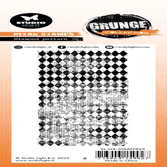 Grunge Collection Clear Stamp 1/Pkg -Nr. 825, Diamond Pattern {3}