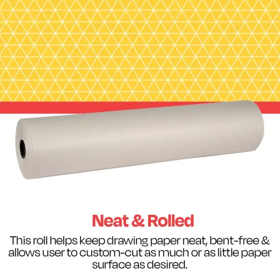 School Smart Newsprint Roll, 36 Inches x 1470 Feet, White {3}