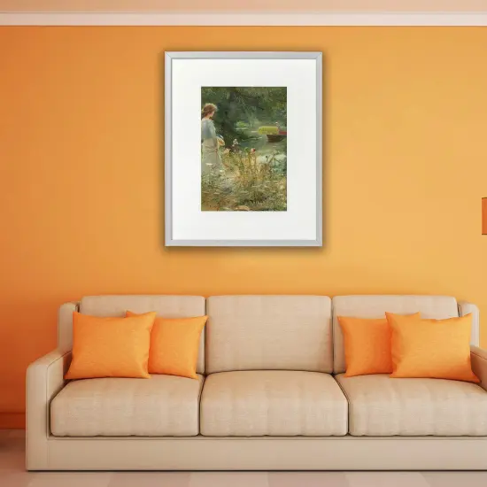 8x10" Aluminum Frame with Acid-Free Mat & Plastic Front &ndash; For Hanging or Standing, ALFTA Hook Compatible {4}