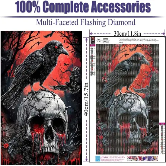 Helloween Crow Diamond Painting Kits for Adults {2}