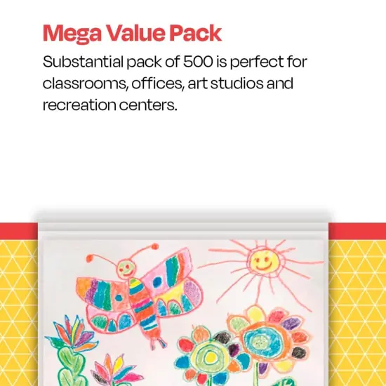 School Smart Value Drawing Paper, 80 lb, 12 x 18 Inches, Soft White, 500 Sheets {4}