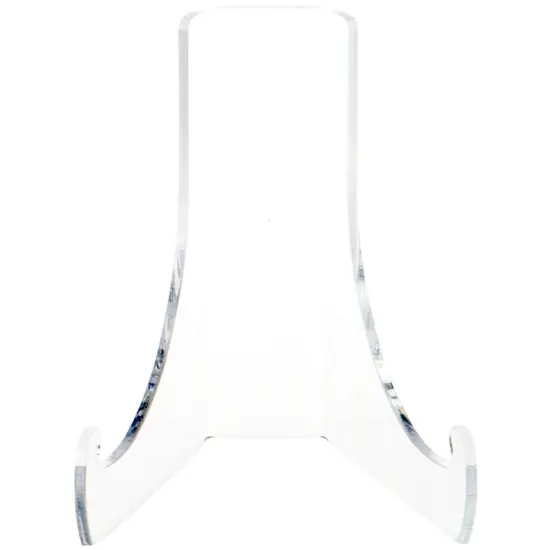 Plymor Clear Acrylic Flat Back Easel with Deep Support Ledges, 4.5" H x 3.75" W x 4" D {3}