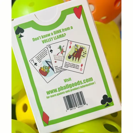Pickleball Slam: Playing Cards - Classic Deck Featuring Slang, Shots & Playing Tips, 52 Standard Cards For Various Games, Fun Cartoon Illustrations {4}