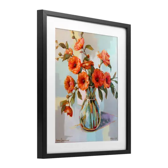 Stupell Industries Camellias From The Garden Framed Print Under Glass, design by Linda Sperruzzi {3}