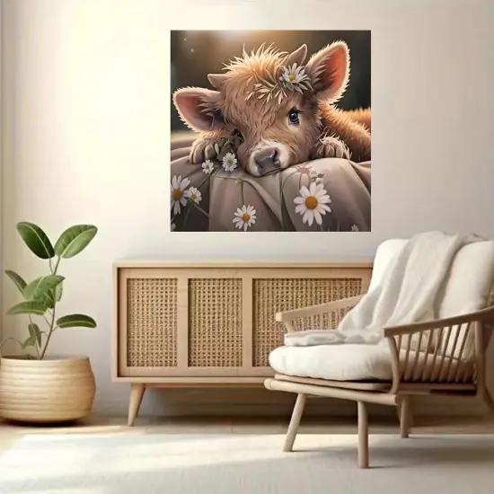 Highland Cow Diamonds Painting Kits for Adults,5D Full Drill Diamond Dots Diamond Art Kits Paintings for Beginners,DIY Round Paint by Diamonds with Gem Art for Home Wall Decor 11.8 X 11.8Inch {3}