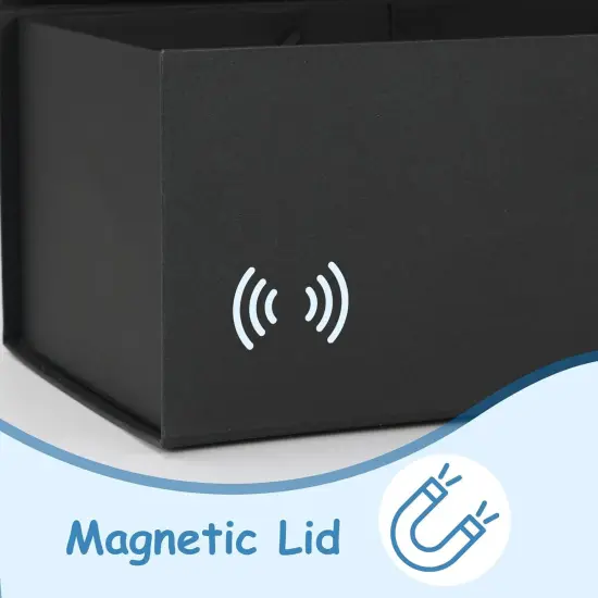 4 Pack 9.5x7x4 Magnetic Gift Boxes Black Magnetic Closure Gift Box for Wedding, Christmas, Birthday Presents {3}