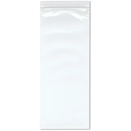 Plymor 5" x 12" (Pack of 100), 4 Mil Heavy Duty Zipper Reclosable Plastic Bags {1}