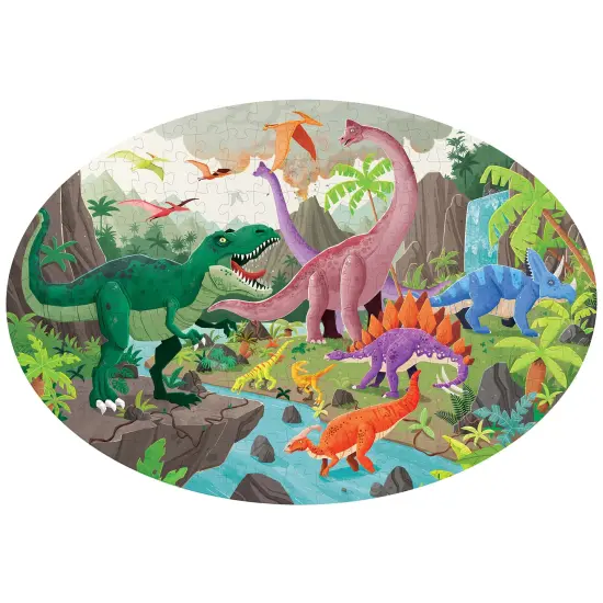 Sassi: Travel, Learn & Explore - Dinosaurs - 205pc Puzzle & 32-Page Book, Jurassic Educational Set, Fossil Structures & Paleontology Facts, Kids 6+ {3}