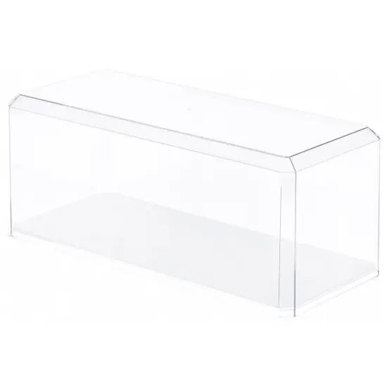 Pioneer Plastics 355CD-UV Clear Plastic Display Case for 1:18 Scale Cars (Mirrored, UV Resistant), 13" W x 5.5" D x 5" H (Mailer Box) {1}