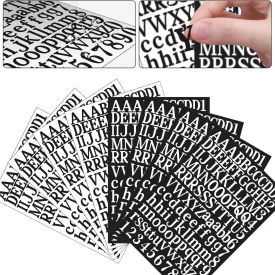 1210 Pieces 10 Sheets Letter Stickers Self-Adhesive Vinyl Letter {2}