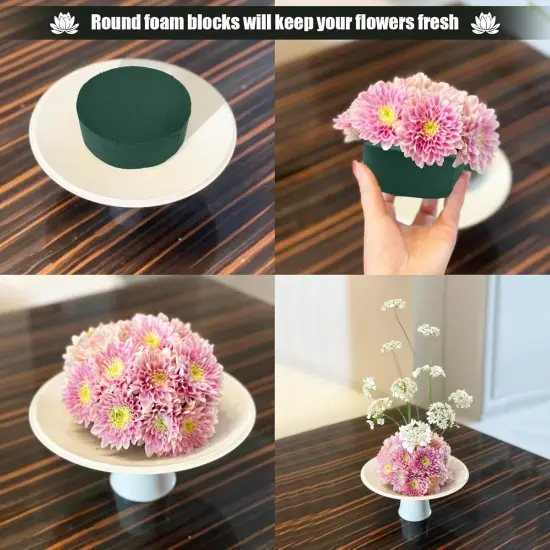 9Pcs Round Floral Foam Blocks {4}