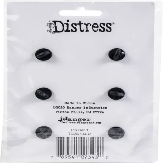 Tim Holtz Distress Enamel Collector Pin Set 6/Pkg-Set 1 {3}