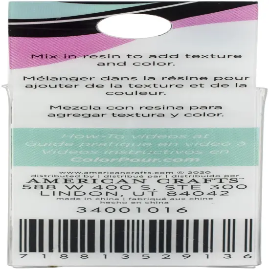American Crafts Color Pour Mix-Ins 4/Pkg-Crystal Flakes - Naturals {2}