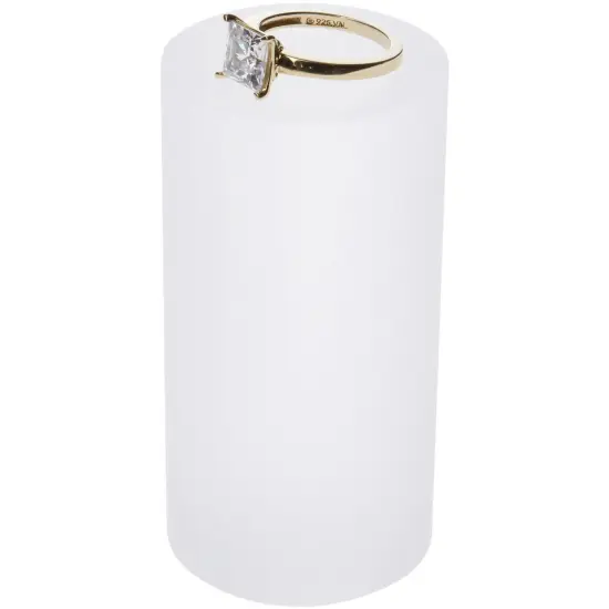 Plymor Frosted Acrylic Solid Cylinder Round Display Riser, 3" H x 1.5" W {3}