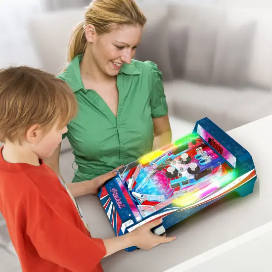 Retro Arcade Electronic: Pinball - Tabletop Game, Vibrating Bumpers, LED Lights, Sound Effects, 1 Player, Ages 6+ {6}