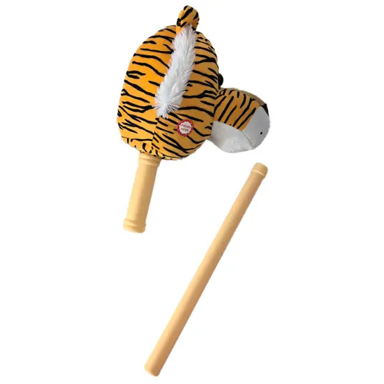 Ponyland Orange Tiger Animal Music Stick W/ Colorful Soft Plush Animal Head, Kids Ages 3+ {3}