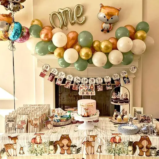 3ct Woodland Plastic Tablecloth Creatures Fox {5}