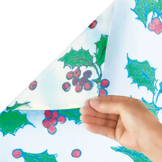 Collections Etc Holly Berries Cut-to-Fit Holiday Window Cling {2}