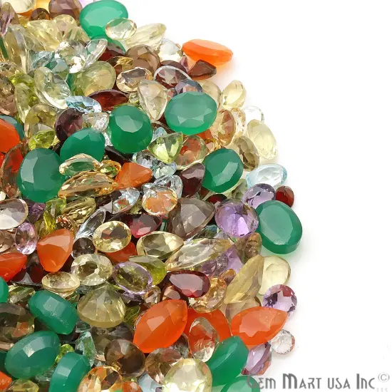 Mix Gemstone, 100% Natural Faceted Loose Gems, Wholesale Gemstones, 4-8mm, 50 Carats {6}