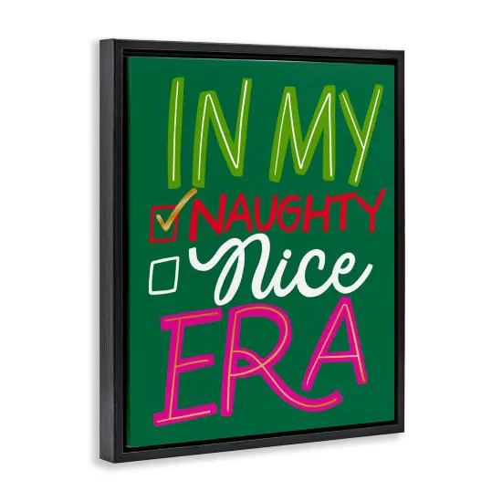 Stupell Industries Sassy Naughty or Nice Era Floating Frame By Doodles.Ink. {3}